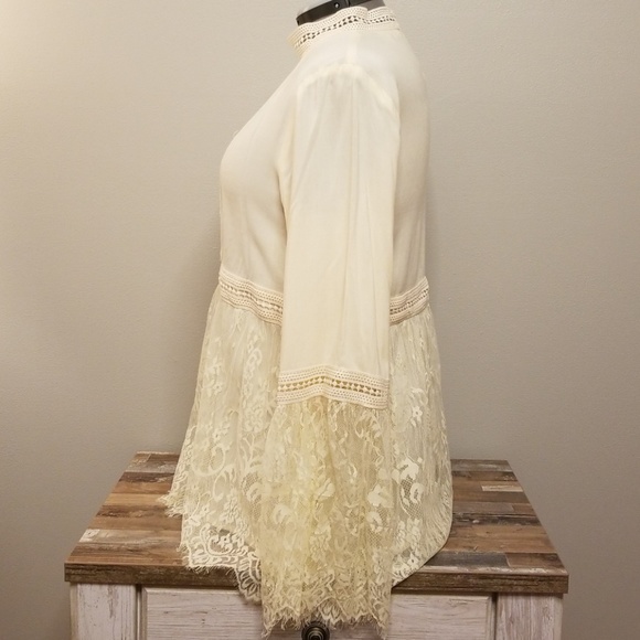 Entro lace cream shirt size M - Picture 2 of 4
